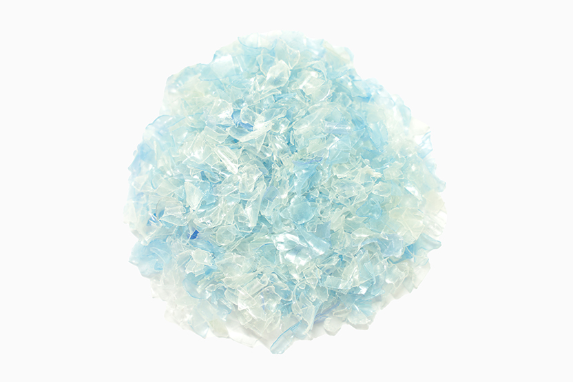 Light Blue & Transparent Food Grade Rpet Flake